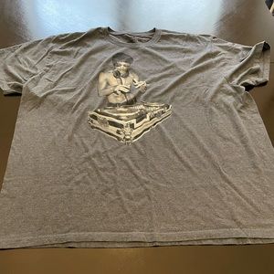 Men’s Bruce Lee DJ T-shirt, color: gray, Size: 3XL